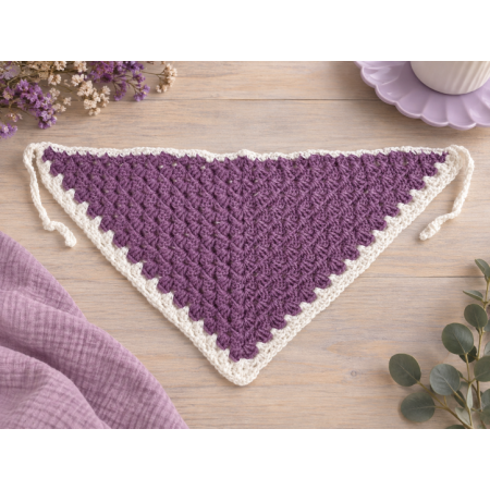 Bandana de crochet morada hecha a mano | SusuCrochet