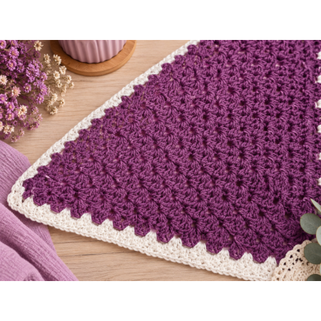 Bandana de crochet morada hecha a mano | SusuCrochet