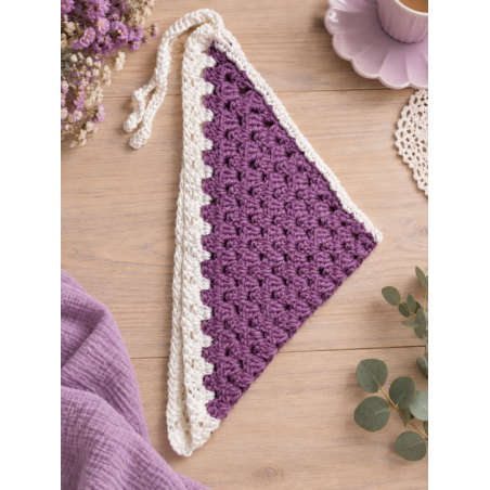 Bandana de crochet morada hecha a mano | SusuCrochet