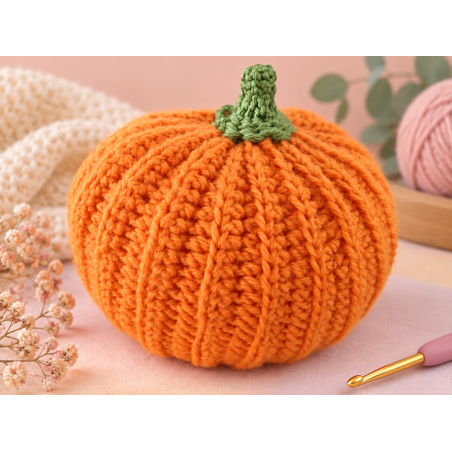 Calabaza Crochet Naranja Hecha a Mano | Lanita.es