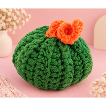 Handmade Green Crochet Pumpkin | Lanita.es