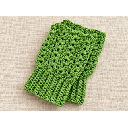 Mitones de crochet verdes hechos a mano | SusuCrochet